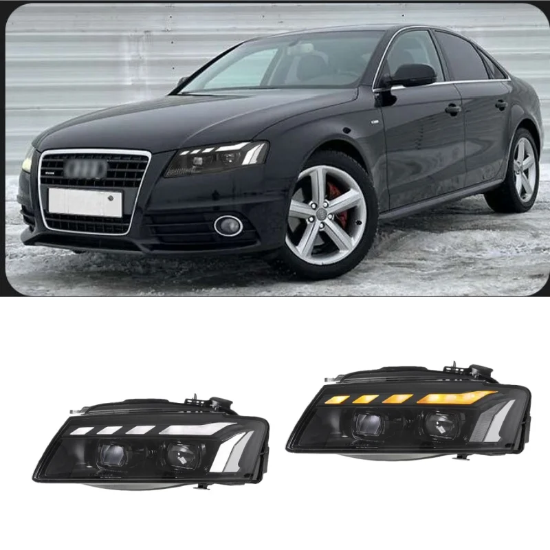 

For 2008-2012 Audi A4 headlight assembly B8 modification RS daytime running lights and headlights/turn signals