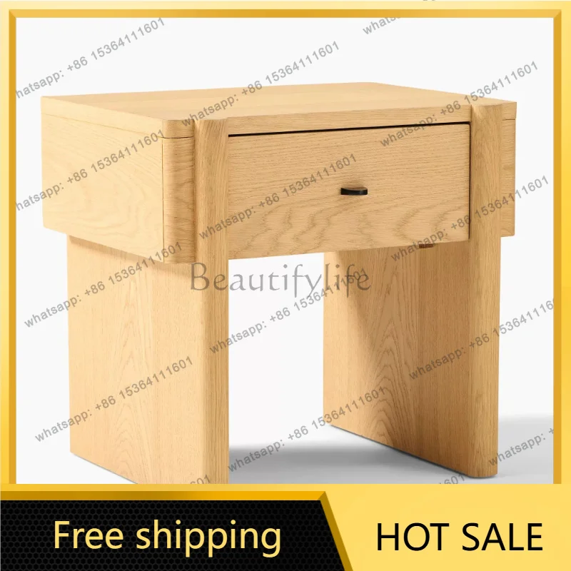 Zj. American solid wood bedside table bedroom bedside locker custom French retro minimalist style