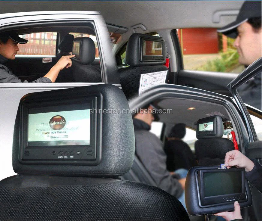 

9 Inch TFT LCD Car Cab Taxi LCD Screen Video Advert Headrest Display with Sonic Sensor