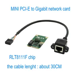 Network Cards Mini PCIE Network Card 1000Mbps Gigabit Ethernet  RJ45 LAN Network Adapter for Computer PC RTL8111F