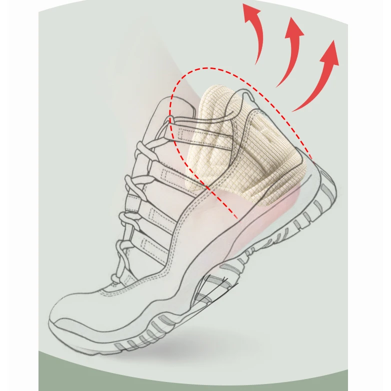 2 pçs almofada de sapato pé calcanhar almofadas sapatos esportivos ajustável antidesgaste pés inserções palmilhas protetor de calcanhar adesivo