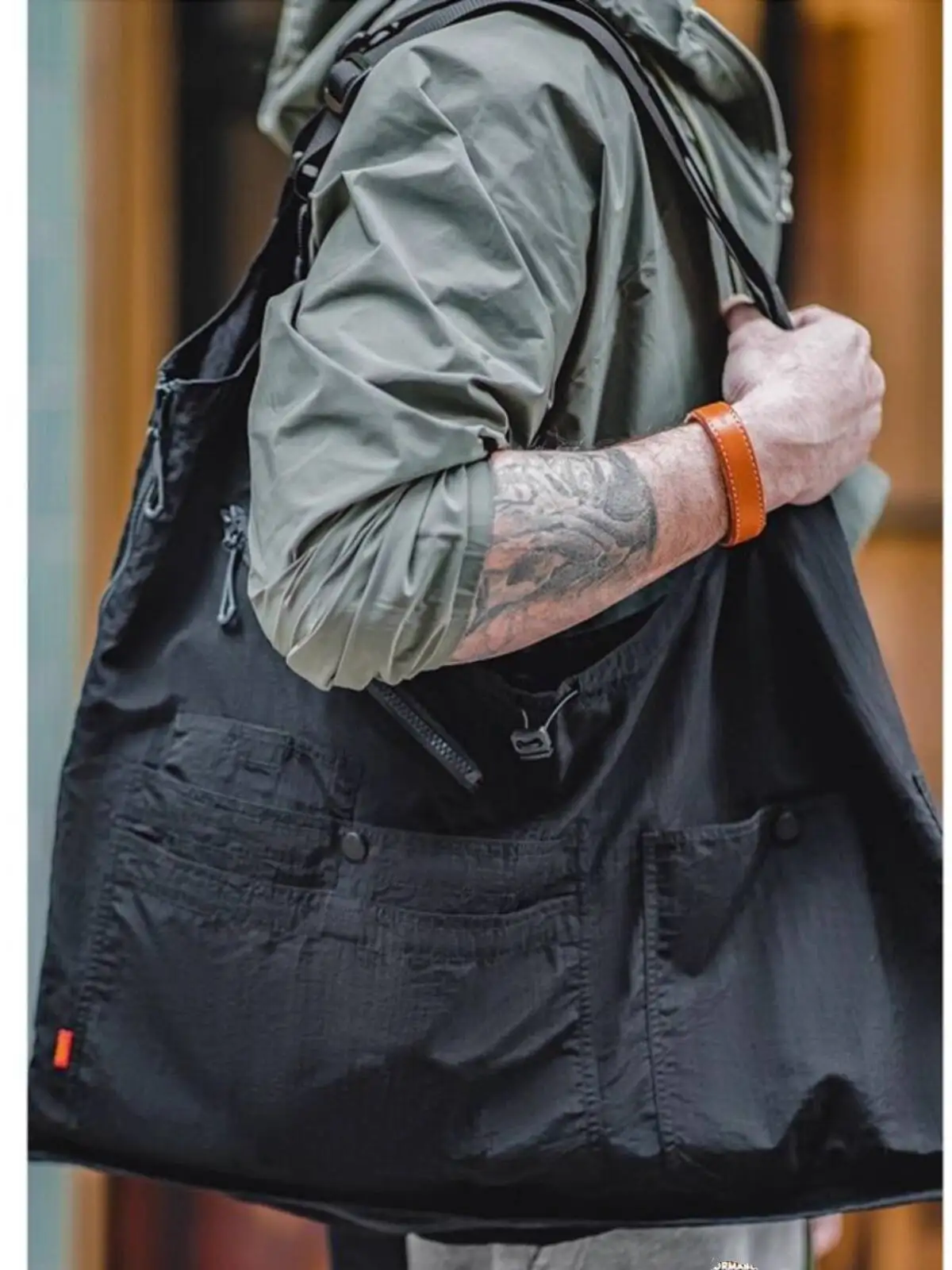 Loose Retro Cargo Vest for Men Outdoor Fishing Outerwear Japanese Functional Style Pocket Sleeveless Jacket Spring Autumn