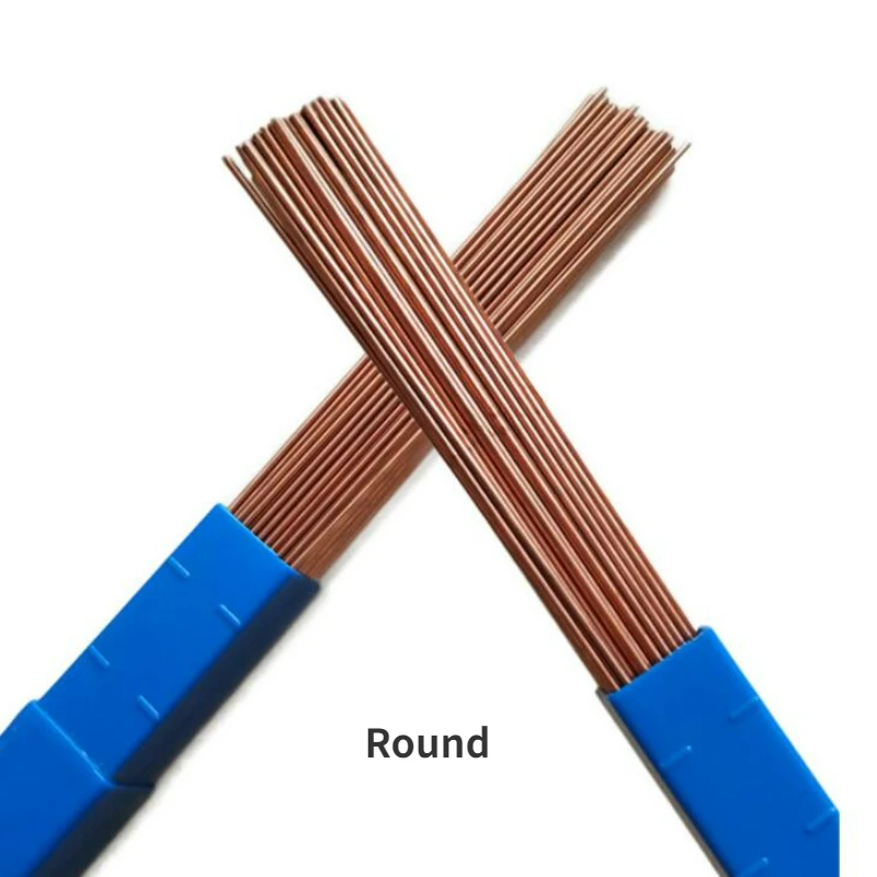 1/1.6/2/2.5/3mm Brass Welding Rod Phosphorus Copper Electrode Welding Wire Soldering Rod No Need Solder Powder Length 500mm