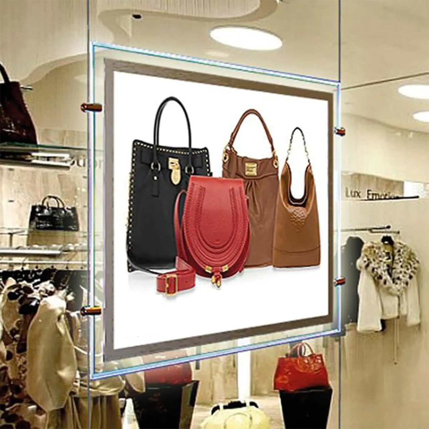 A2 Landscape Ceiling hanging Display Crystal Led Light Box Poster Frame Sign(1pcs A2 a raw, Horizontally)