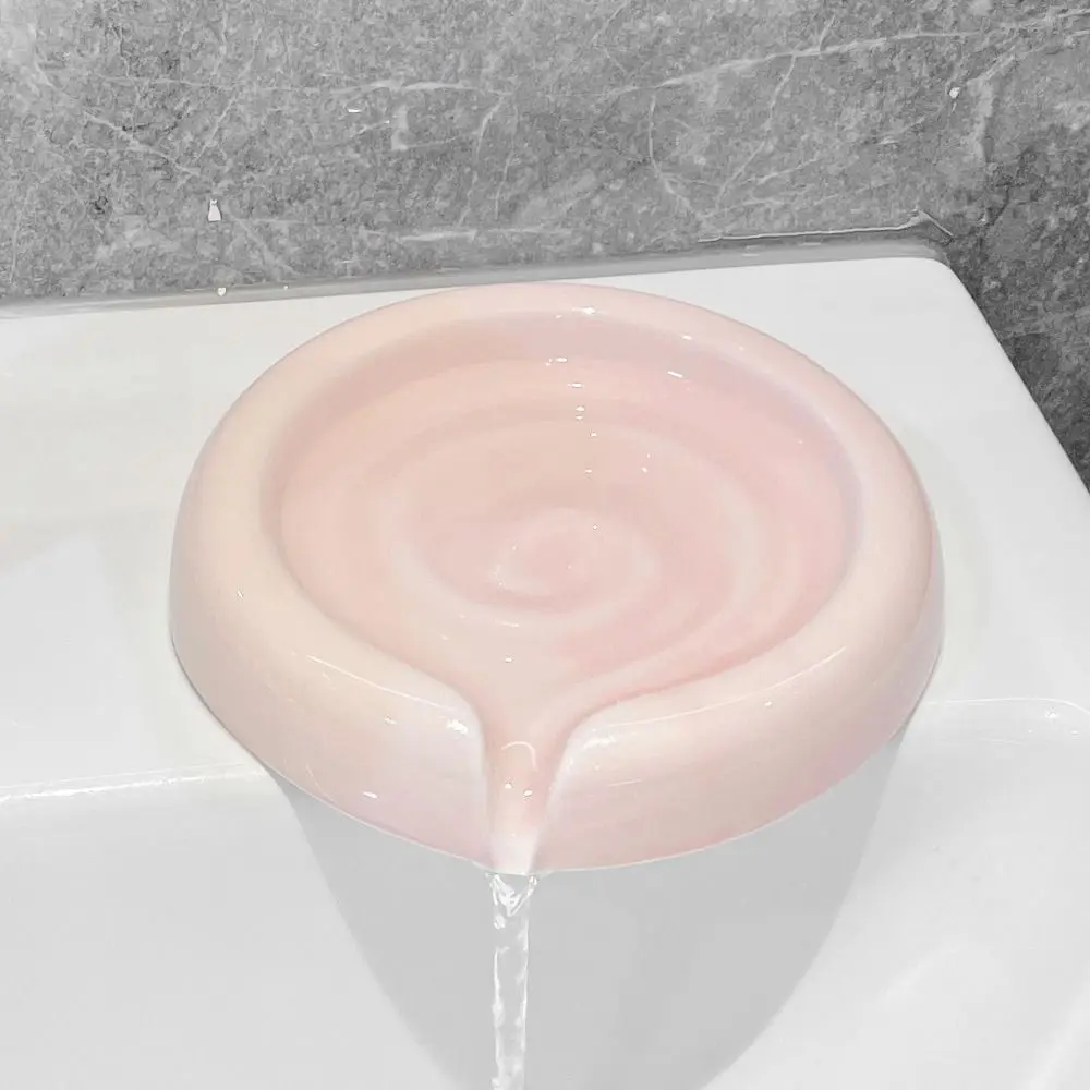 Lollipop Shaped Ceramic Soap Box Moisture-proof Light Luxury Bathroom Soap Holder Self Draining Water Delicate Soap Dish Hotel