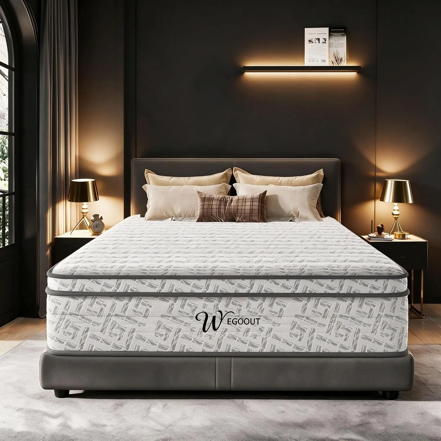 Queen Size Mattress 12 Inch, Medium Firm Queen Mattress [Upgraded] - Hybrid Mattresses in A Box with Gel Memory Foam & Pocket