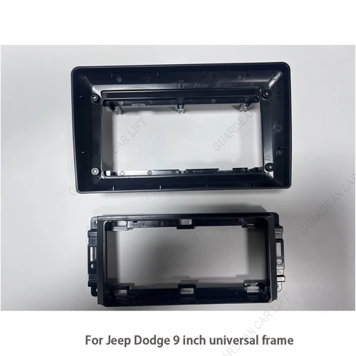 Imagen 2 del producto Para Jeep Dodge, marco universal de 9 pulgadas, fascias de Radio para coche, reproductor estéreo Android, Panel de unidad principal de 2 Din, molduras de instalación de marco de tablero