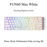 Monsgeek FUN60/FUN60 Pro Black Magnetic Switch Mechanical Keyboards Light Low Delay Ergonomics Custom E-sports Gamer Keyboard