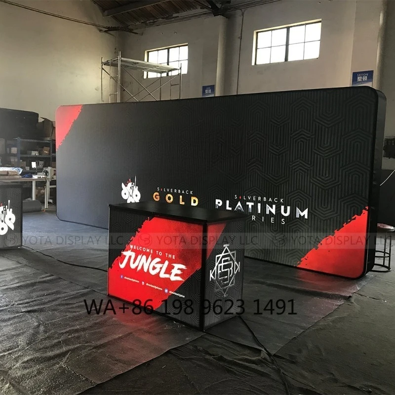 Foldable Portable Aluminum LED Exhibition Stand Backlit 10x10 Advertising Display for Trade Show Booth Event