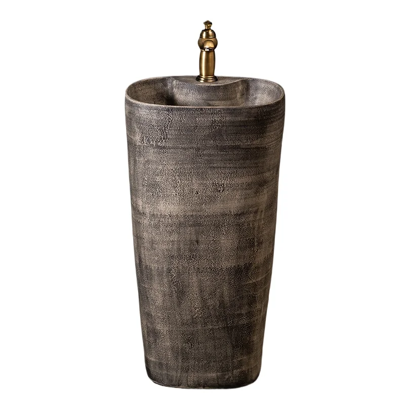 

Household column washbasin ceramic column basin floor-standing integrated basin