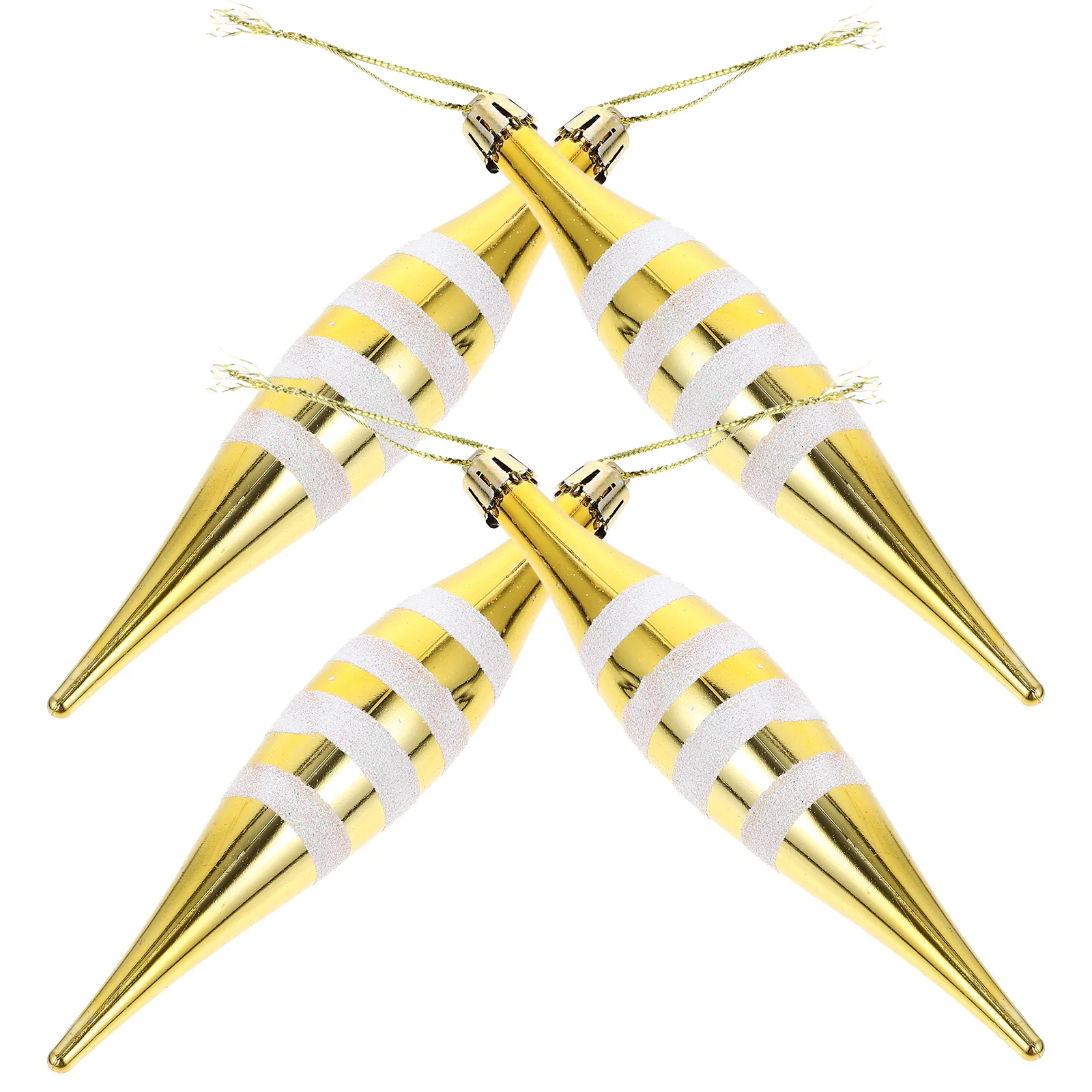 

4Pcs Christmas Tree Ornaments Tapered Hanging Decorations Xmas Tree Pendants Party Supplies Christmas Pendants