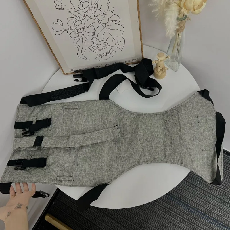 Little Bear Dinosaur Embroidered Dining Chair Fixed Backrest for Children Dining Anti-fall Fixing Belt