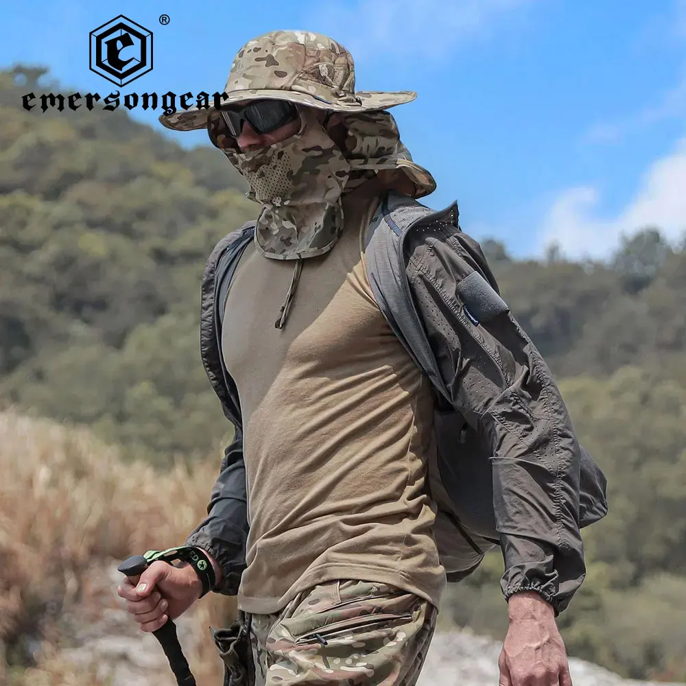emersongear-取り外し可能なフェイスマスク＆ネックカバー-サンハット-アウトドア-ハンティング-キャンプ-フィッシング-キャップ-日焼け防止-uvカット-ヘッドウェア