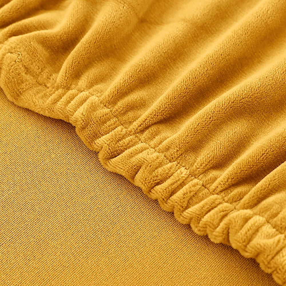 1 Stück Dicker Superweicher Samt-Stuhlbezug Flauschiger Elastischer Esszimmerstuhl-Überzug Möbelschutz Büro-Restaurant-Dekoration – Detail 7