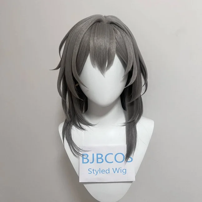 

[Styled] Honkai Star Rail: Stelle Cosplay Wig Trailblazer Cosplay Wig Gray Heat Resistant Women Long Hair