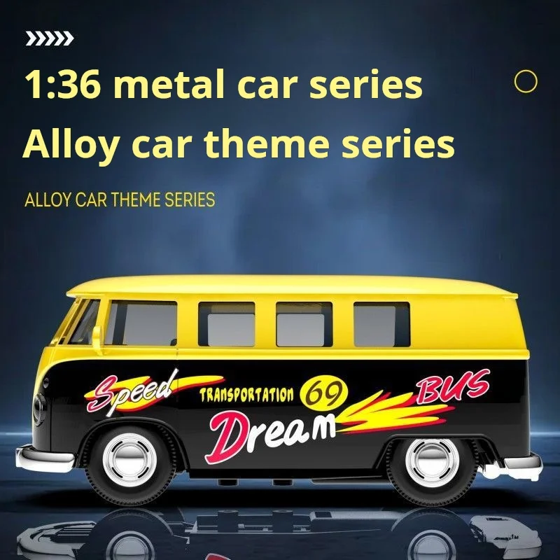 1:38 合金バスモデル 男の子のおもちゃ メタルミニシティトラベルバスモデル プルバックダイキャストカーモデルコレクションギフト