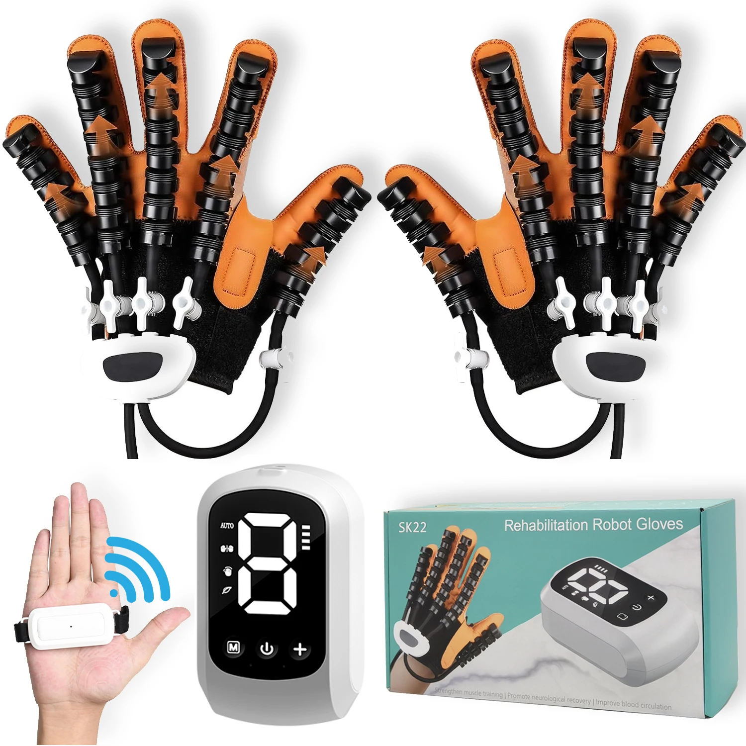 

New Hand Rehabilitation Robot Gloves for Stroke Hemiplegia Finger Rehabilitation Trainer Exercise Rehab Exerciser Devices