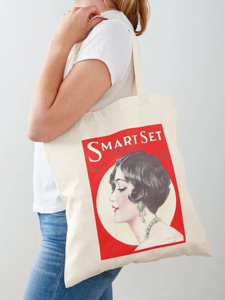 

SMART SET : Vintage 1925 Magazine Advertising Print Tote Bag tote bag university custom fabric bag Canvas hand ladies