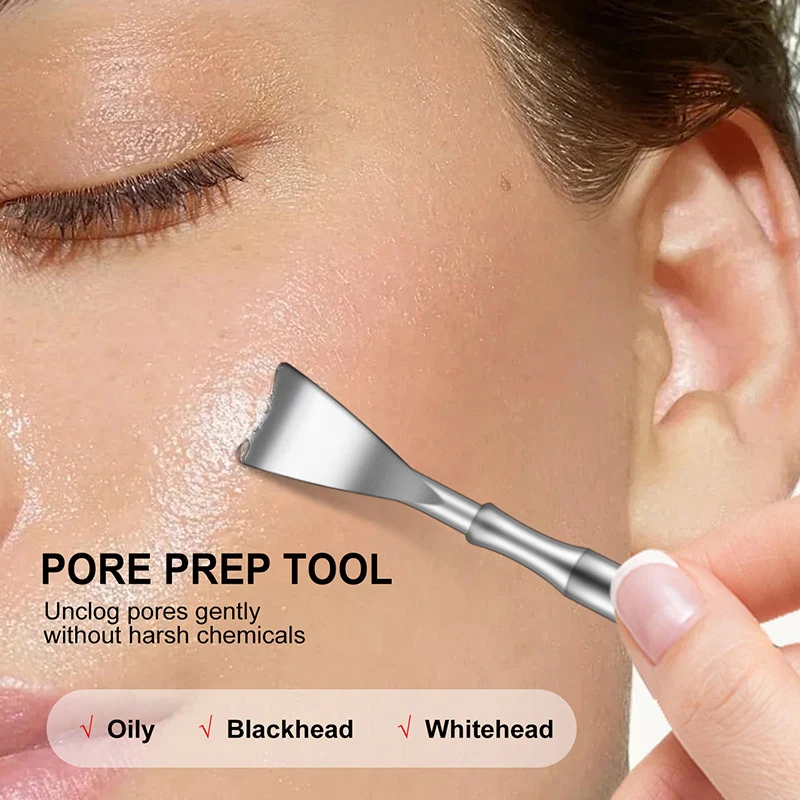 2 In 1 Puistje Popper Tool Mee-Eter Verwijderaar Acne Naald Verwijderen Behandeling Whitehead Popping Puist Neus Gezicht Vlek Extractor