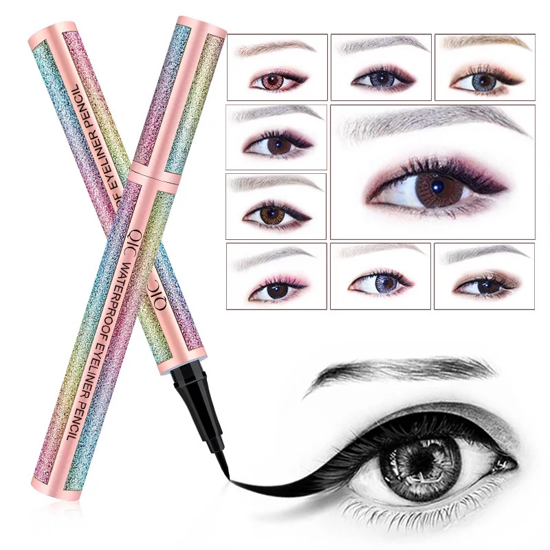 Starlight Liquid Eyeliner Pen Waterproof Quick Dry Easy Control Felt Tip for Beginner All Day Wear Smudge Proof Space Theme Gift