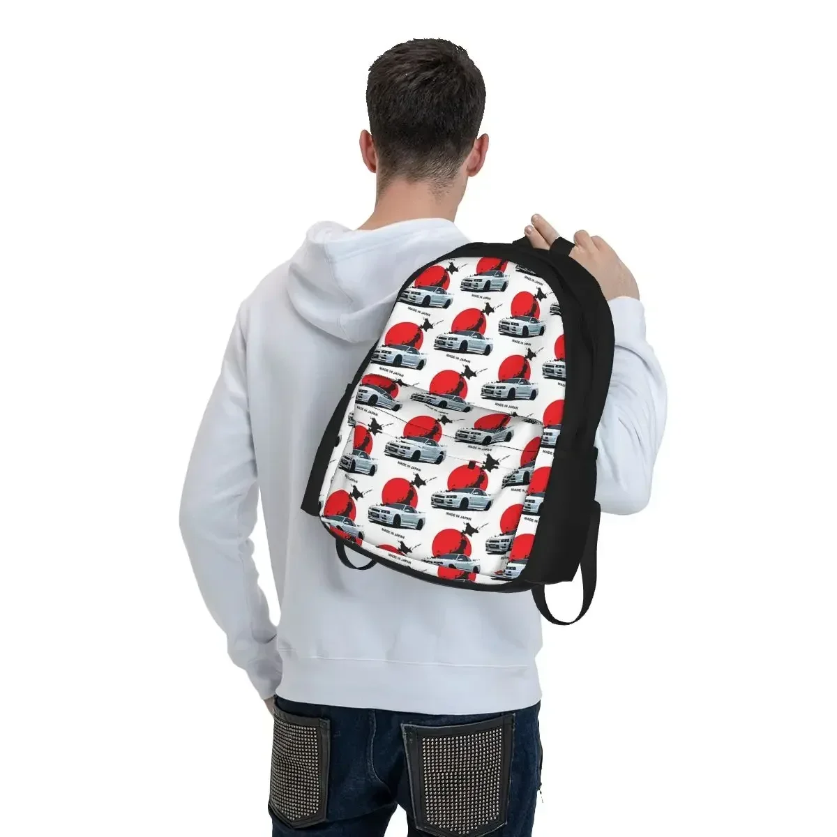 Skyline R34 GTR Japan Backpacks Boys Girls Bookbag Students School Bags Cartoon Kids Travel Rucksack Shoulder Bag Large Capacity