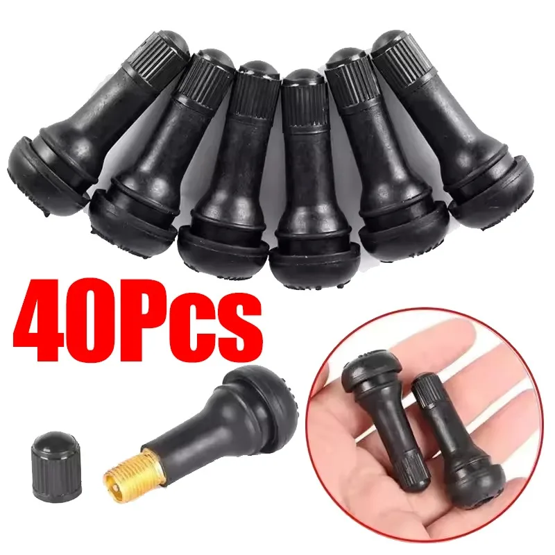 أسود TR413 لايحتاج سيارة عجلة الاطارات صمام ينبع مع قبعات المفاجئة في نوع المطاط قضيب صمام الإطارات غطاء عالية الجودة اكسسوارات السيارات #1