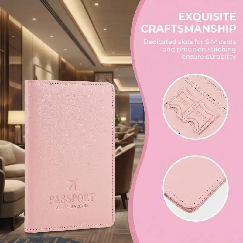 

Cute Waterproof PU Leather Passport Holder Travel Credit Card Wallet for Men/Women - Waterproof Passport Cover
