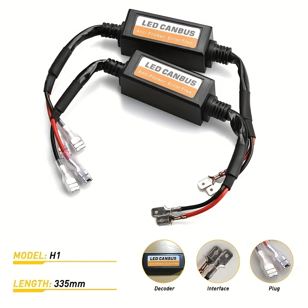 2 Stück LED-Autoscheinwerferlampen H7 H4 H11 H8 9005 HB3 9006 HB4 H1 H3 Decoder-Kabelbaum Canbus-Decoder Fehlerfrei Lastumwandlung – Detail 5