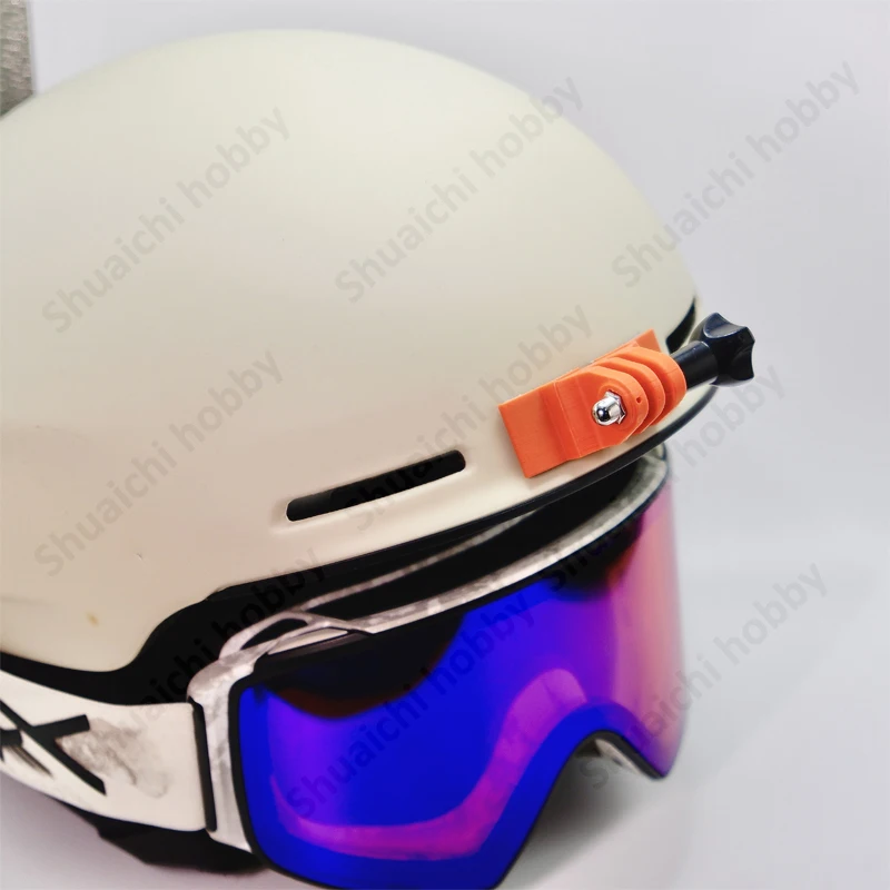 Action Camera Downhill Side Mount Half/Ski Helmet Curved Adhesive Base Bracket Outdoor Accessories for DJI/GoPro/Insta360