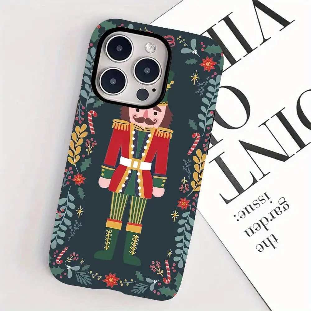 Handyhülle mit weihnachtlichem Muster, geeignet für iPhone 17, 16, 15, 14, 13, 12, 11 Pro/Max/Plus, Anti-Drop-Doppelschicht-Rückseite