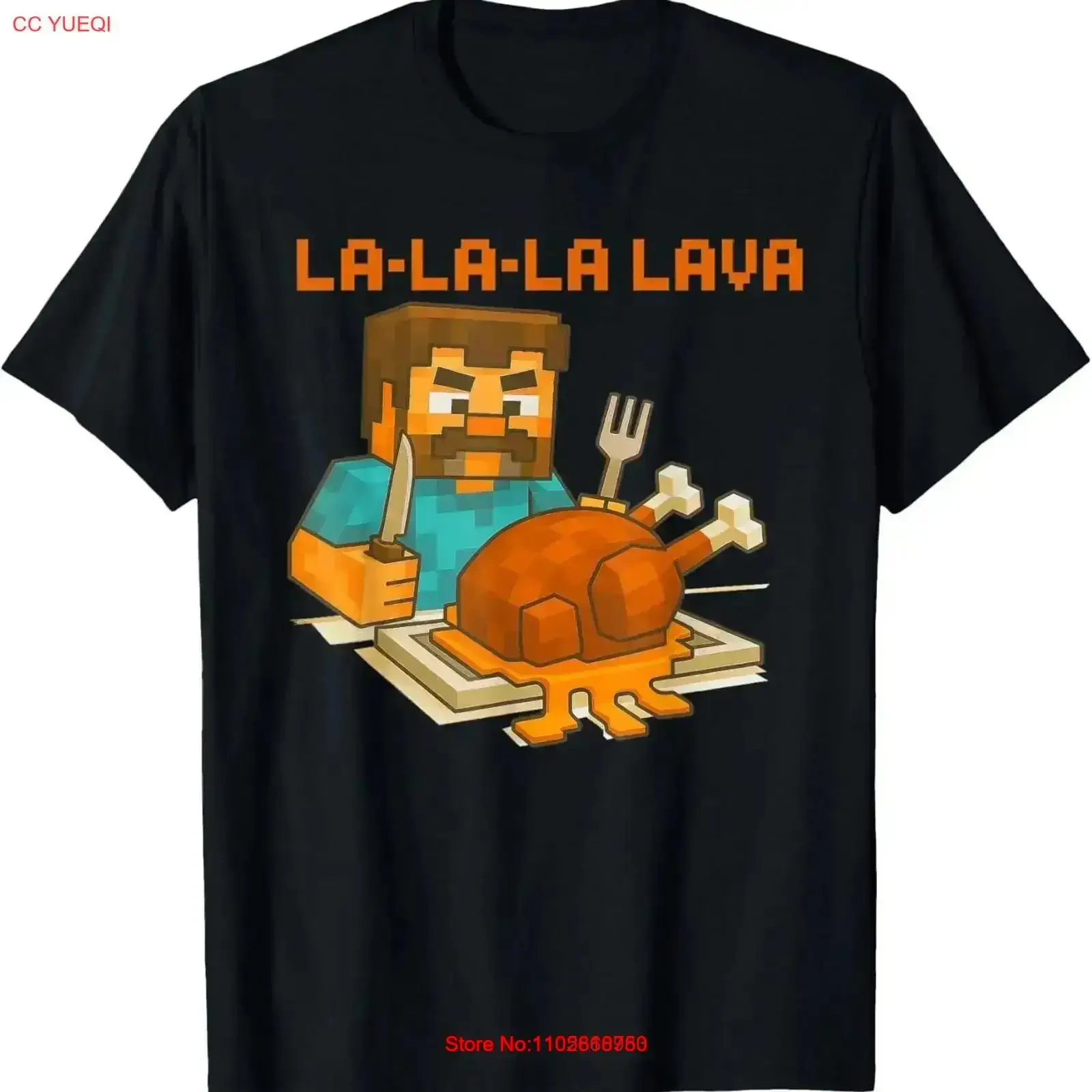 Lalala Lava Make Some Chicken Pixel Art Gamer T Shirt vintage Washed Stylish homme Slightly Casual Versatile vintage Washed