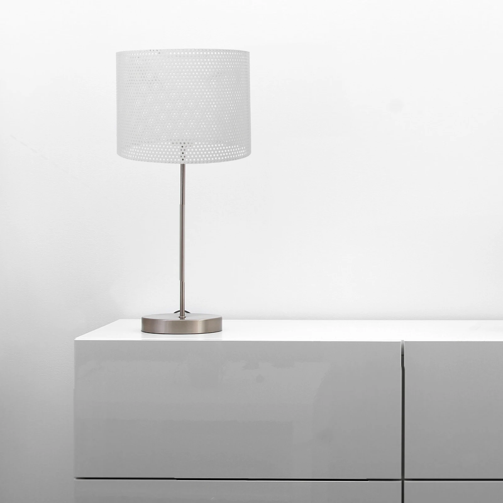 

Iron Lampshade 30cm White E27 E14 European Modern Shades for Table Floor Lamps Bedroom Living Room Study Durable