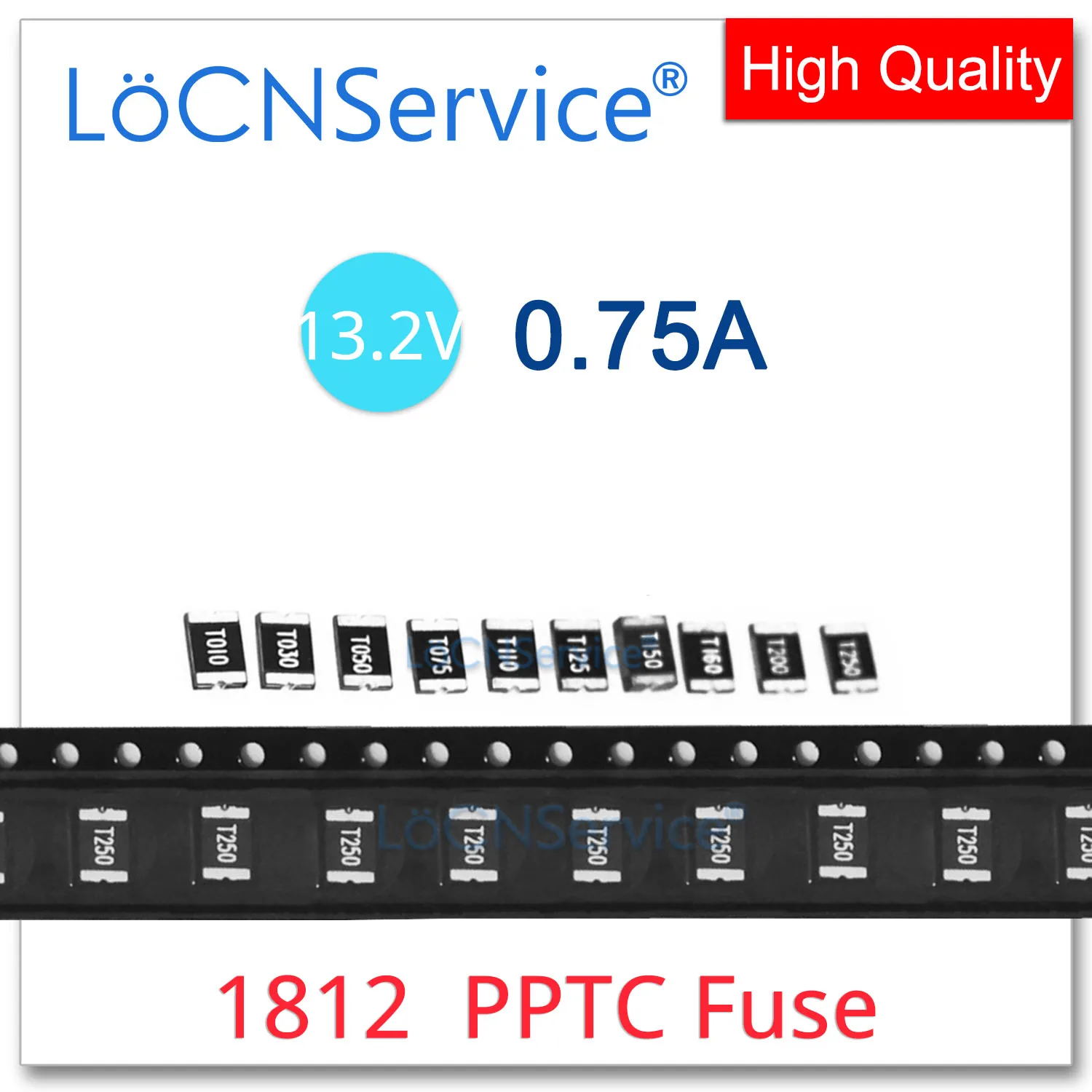 1000PCS 1812 SMD Fuse 13.2V 0.75A 750mA PPTC PolySwitch Self-Recovery Fuse Resettable Fuse High quality