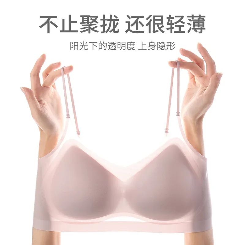 

Women's Bra Sexy Seamless Cotton Lace Push Up Strapless Women Lingerie Underwear Bras Large Chest Minimizing Wireless Sports