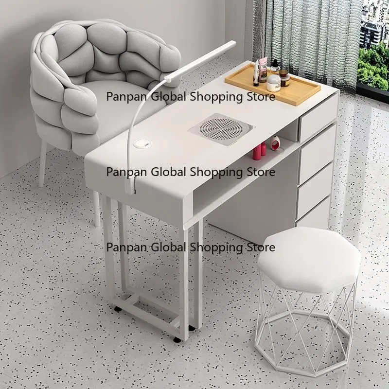 

art table and chair set special e****mical single double light multi-functional Internet celebrity nail art table