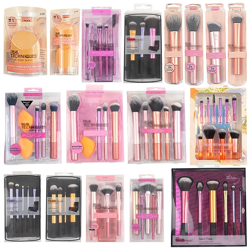 Popular Full Set of Makeup Brush Set Powder Blusher Brush Halo Dye Brush Eye Shadow Brush Beauty Egg