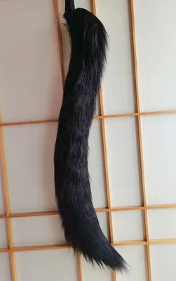 Anime Pretty Derby Eishin Flash Zwarte lange Staart Oor Korte Pruik Cosplay Accessorie Prop voor Vrouwen Halloween Party Cosplay