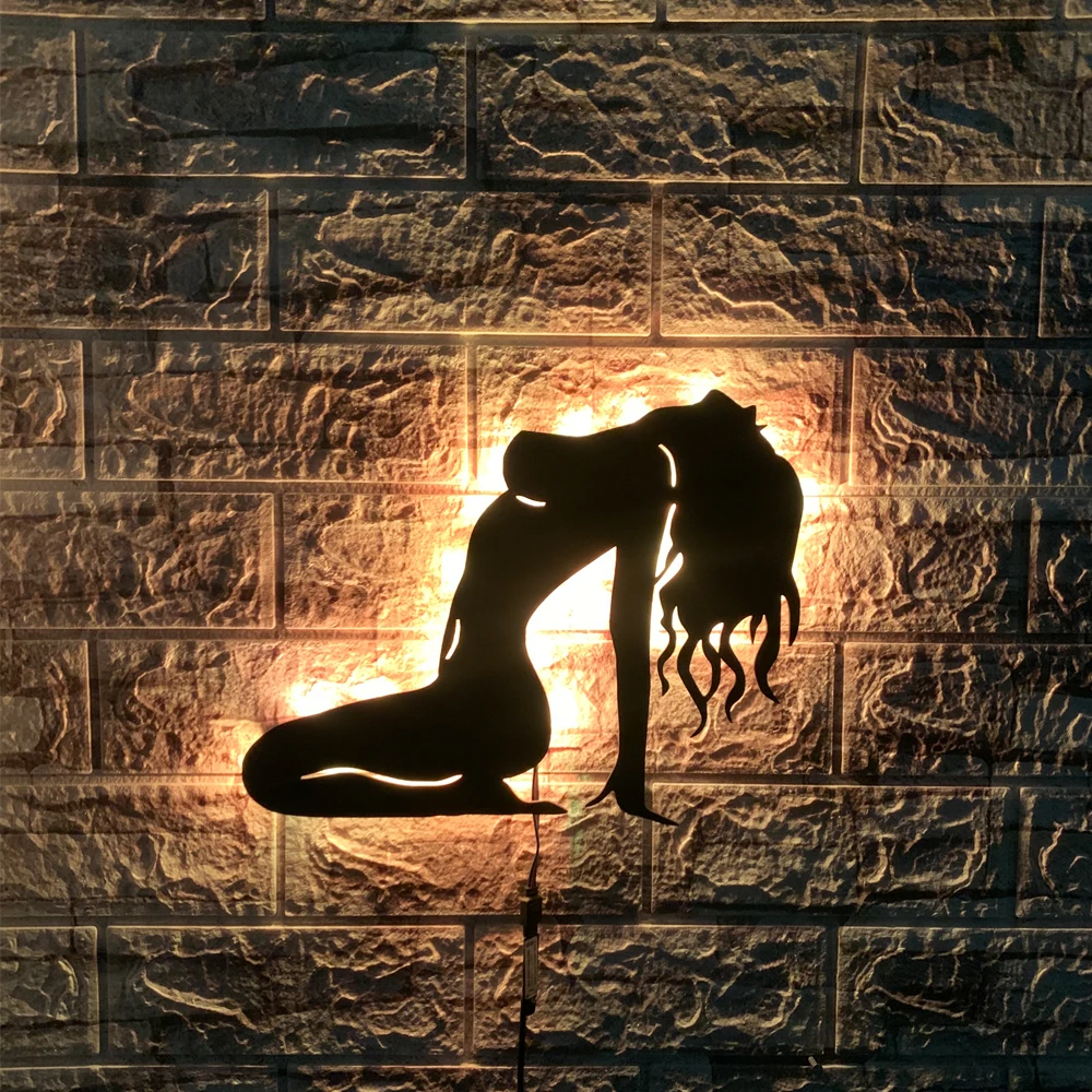 Modern Creative LED Multi-Color 3D Wall Lamp Interior Decoration Background USB Remote Control Night Light Cable 2M