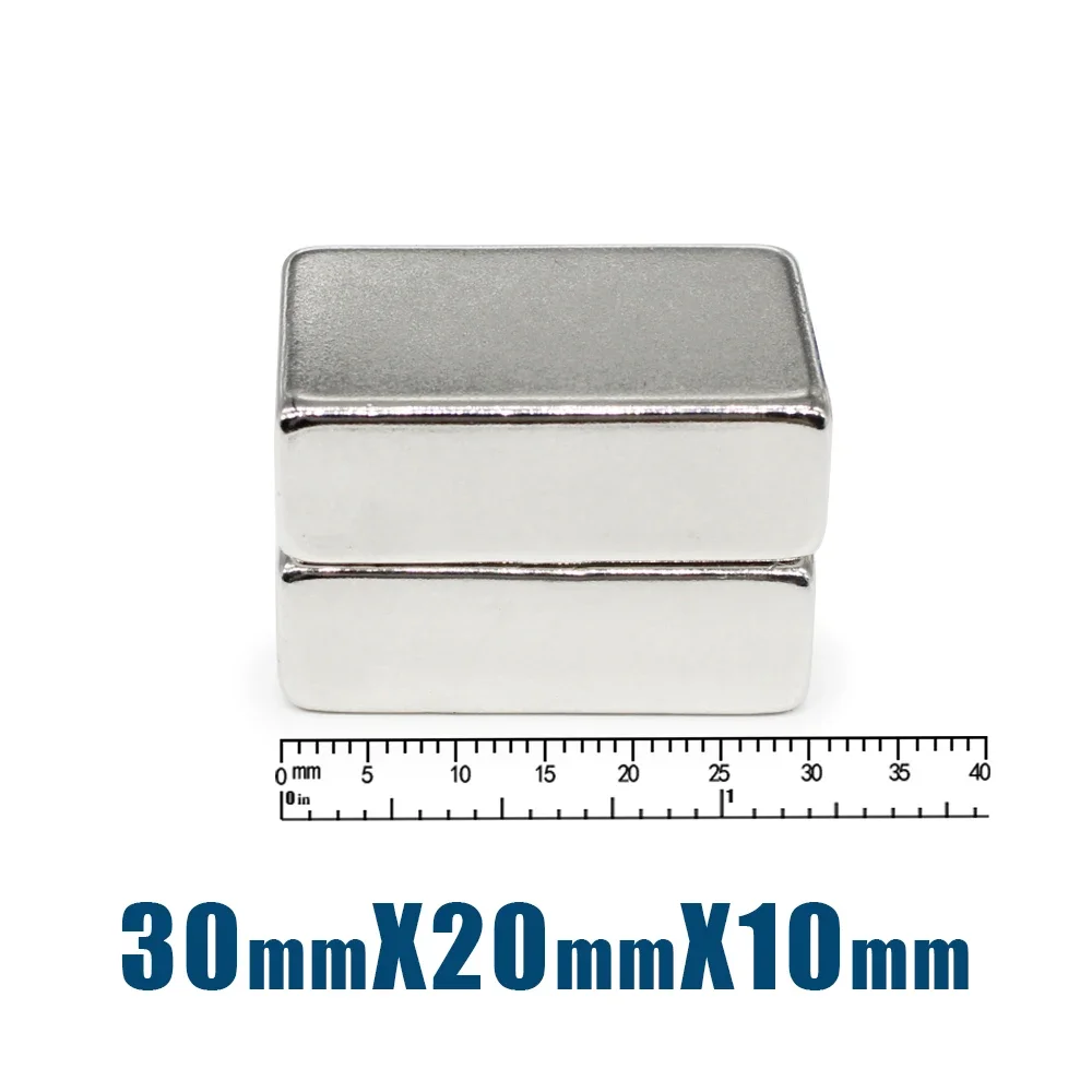 1/2/5/10PCS 30x20x10mm Quadrate Super Powerful Strong Magnetic Magnets Block Permanent Neodymium Magnets Balls Magnetic