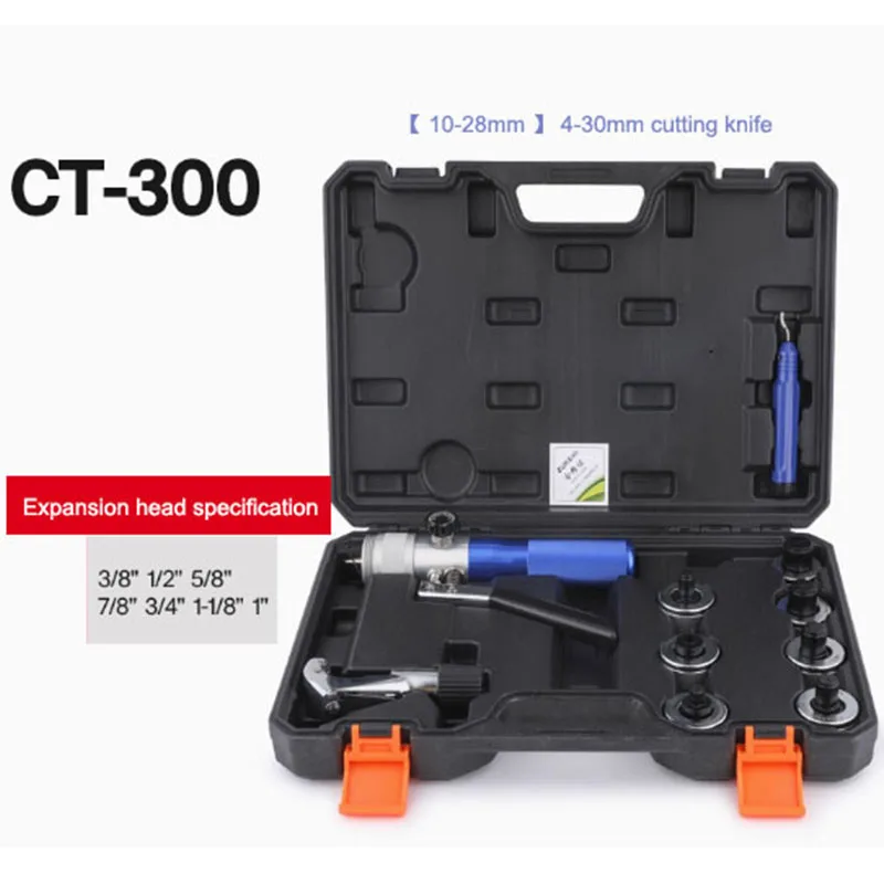 Hydraulic Expanding Tool CT-300L 3/8"-1-1/8" Manual Hydraulic Expander 10-42MM Copper Tube Expander Hydraulic Expanding Tool Kit