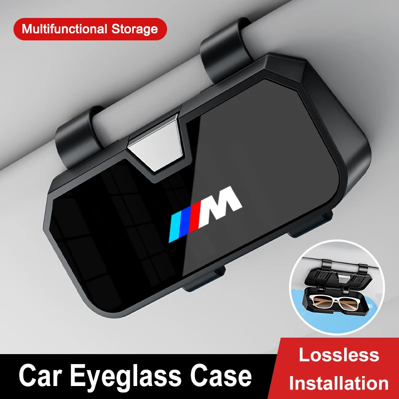 

High-end Car Sun Visor Glasses Clip Glasses Holder Sunglasses Storage Case For BMW M F10 F20 E83 E90 E92 E93 X1 X5 X6 F3 G03 E84