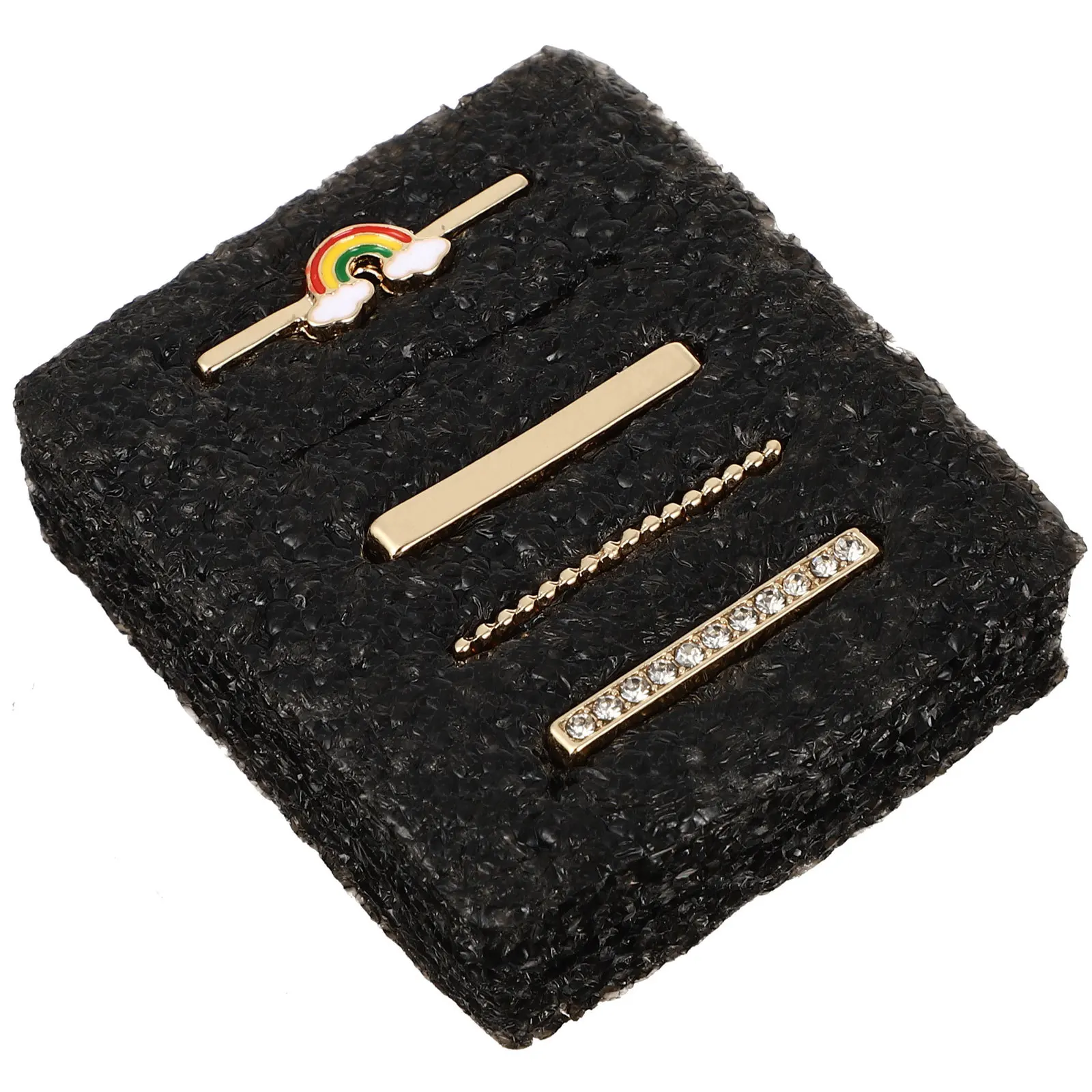 

4Pcs Silicone Watch Band Charms Zinc Alloy Bling Decorative Rings for Women Fashion Jewelry Gift Accessories Watch Strap