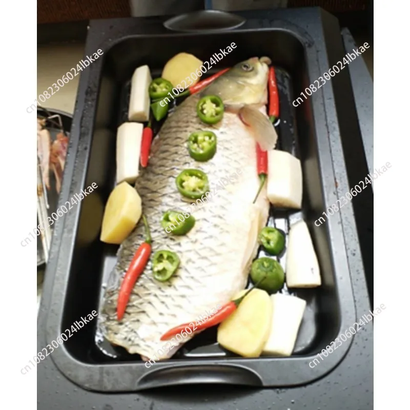 Multifunctional 58L outdoor camping electric digital rotating barbecue shop gas oven