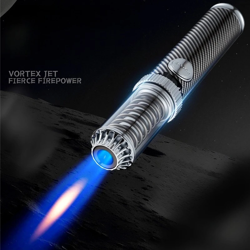 

Уличная портативная зажигалка, ветрозащитная, с синим пламенем, прямой высокотемпературный сварочный пистолет-распылитель, подарок для мужчин на открытом воздухе