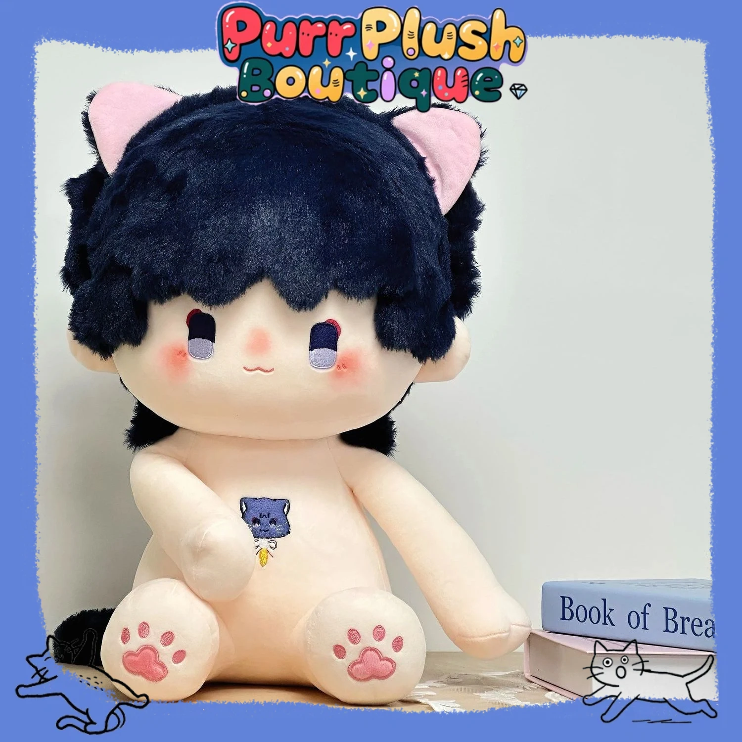 

40cm Game Genshin Impact Plush Sitting Dolls Scaramouche Wanderer Anime Figure Plushie Toy Dress Up Soft Stuffed Clothing Gift