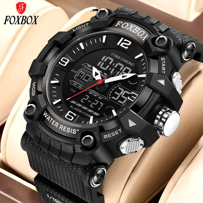 LIGE Fashion Luxury Electronic Man Watch Silicone Dual Digital Diaplay Clock Casual Sport impermeabile Alarm Week orologi da polso da uomo