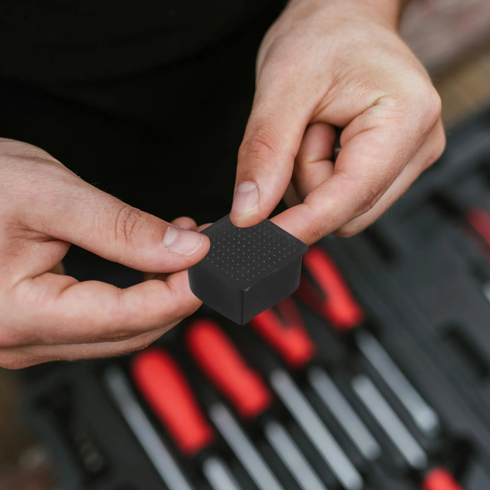 

4Pcs 50x50 Square Rubber Furniture Leg Caps Anti Slip Shock Absorption Floor Protectors for Chairs Tables Hardwood Floors Black