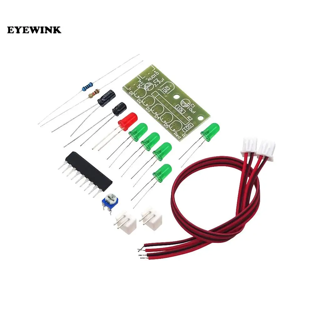 Electronic Kit Parts 5mm RED Green LED Level Indicating 3.5-12V KA2284 DIY KIT Audio Level Indicator Suite Trousse DIY