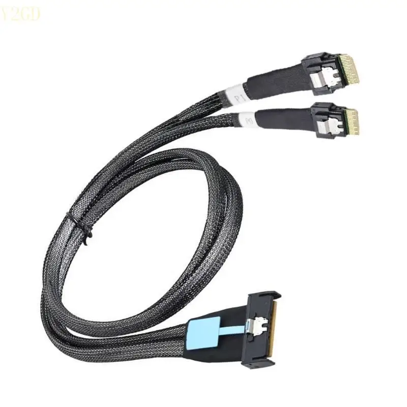 

Y2GD 8i 74Pin to Double SFF 8654 4i 38Pin Server Data Cable Speed Gen5 for Enhances ConnectionFst