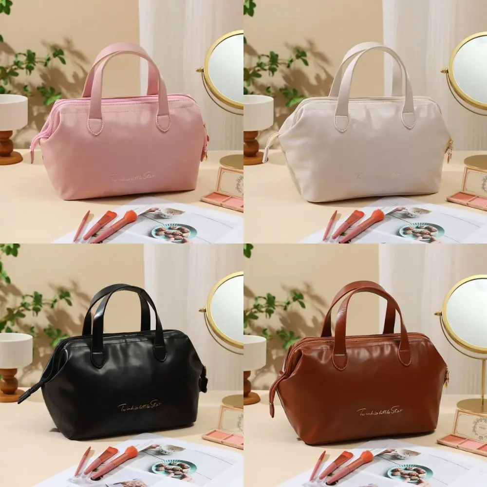 حقيبة مستحضرات تجميل للسفر ذات سعة كبيرة محمولة مقاومة للماء من البولي يوريثان حقيبة مكياج محمولة متعددة الوظائف طقم أدوات الزينة في الهواء الطلق